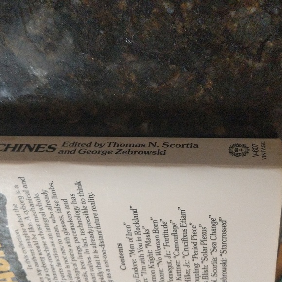 Human Machines Book An Anthology of Stories About Cyborgs by Thomas N Scortia.. - Picture 9 of 9